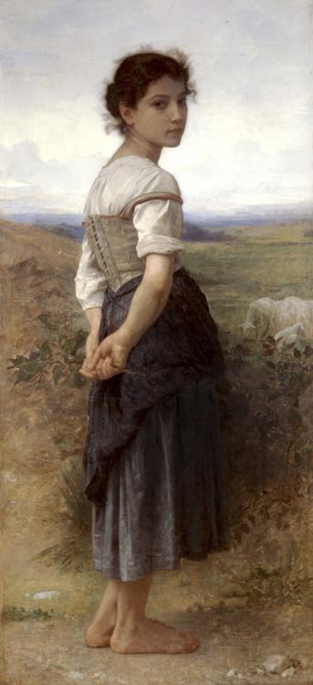 Adolphe William Bouguereau The Young Shepherdess (mk26) France oil painting art